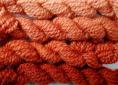 BFL superwash wool dyed with Sorghum natural dye extract